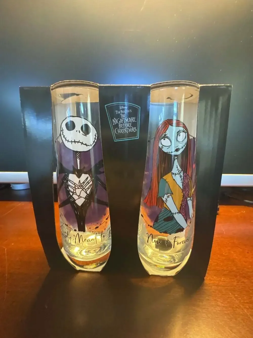 Silver Buffalo Disney The Nightmare Before Christmas Jack and Sally Stemless Flu